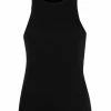 Anine Bing Black ‘Eva’ Ribbed Tank Top Clothing