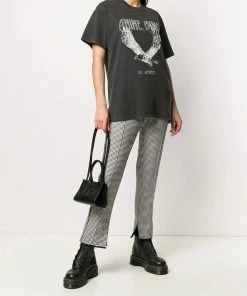 Anine Bing Faded Black 'Lili Eagle Tee' Clothing