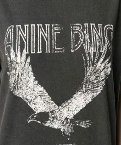 Anine Bing Faded Black 'Lili Eagle Tee' Clothing