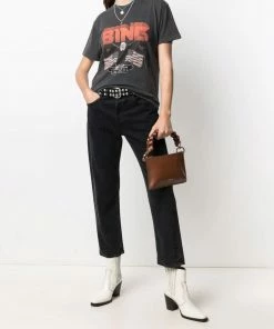 Anine Bing Faded Black 'Vintage Bing Eagle T-Shirt' Clothing 8 Anine Bing Faded Black 'Vintage Bing Eagle T-Shirt' Clothing