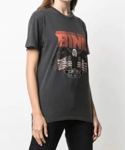 Anine Bing Faded Black 'Vintage Bing Eagle T-Shirt' Clothing 9 Anine Bing Faded Black 'Vintage Bing Eagle T-Shirt' Clothing