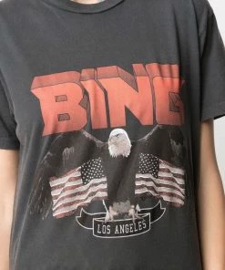 Anine Bing Faded Black 'Vintage Bing Eagle T-Shirt' Clothing 11 Anine Bing Faded Black 'Vintage Bing Eagle T-Shirt' Clothing