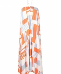 Faithfull The Brand Abstract Printed 'Asturias' Halterneck Midi Dress Clothing