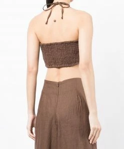 Faithfull The Brand Clothing Brown 'Cyprus' Halterneck Bralette Top 16 Faithfull The Brand Clothing Brown 'Cyprus' Halterneck Bralette Top