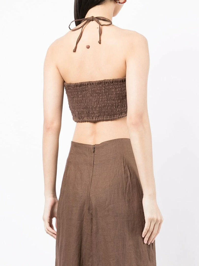 Faithfull The Brand Clothing Brown 'Cyprus' Halterneck Bralette Top 7 Faithfull The Brand Clothing Brown 'Cyprus' Halterneck Bralette Top