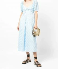 Faithfull The Brand 'Charlize' Gingham Midi Dress Clothing