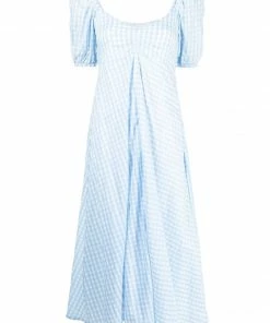 Faithfull The Brand 'Charlize' Gingham Midi Dress Clothing