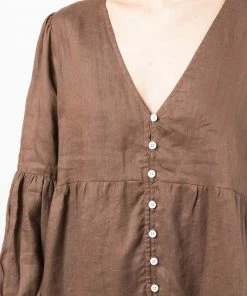 Faithfull The Brand 'Dija' Buttoned Mini Dress