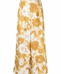 Faithfull The Brand 'Malta' Wide Leg Floral Trousers Clothing