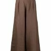 Faithfull The Brand Brown 'Malta' Wide Leg Trousers