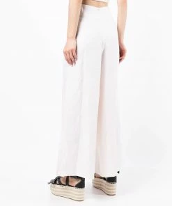Faithfull The Brand Cream 'Malta' Wide Leg Trousers