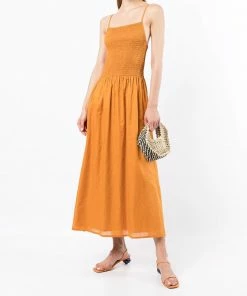 Faithfull The Brand Clothing 'Nolie' Shirred Midi Dress
