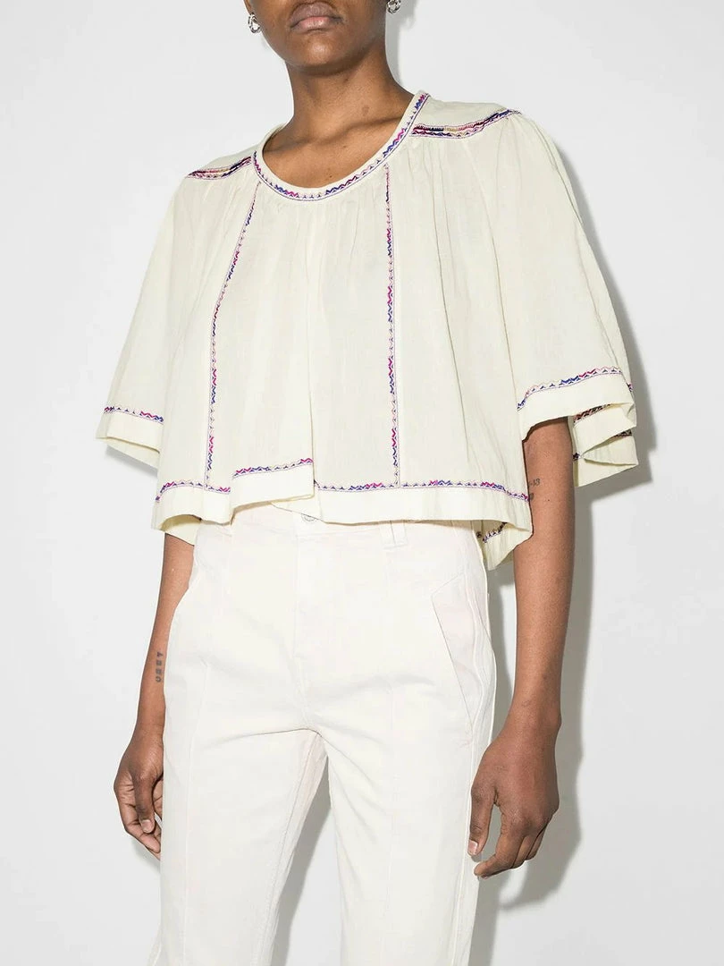 Isabel Marant Etoile 'Fame' Embroidered Blouse Clothing 4 Isabel Marant Etoile 'Fame' Embroidered Blouse Clothing