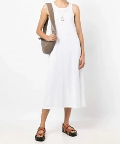 Studio Nicholson White 'Flint' Racer Vest Dress Clothing