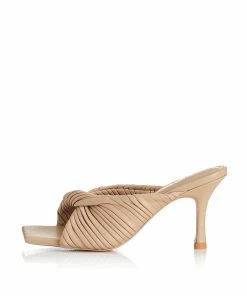 Alias Mae Beige 'Flora' Woven Mules Shoes