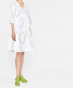 Ganni 'Floral Logo Printed Dress'