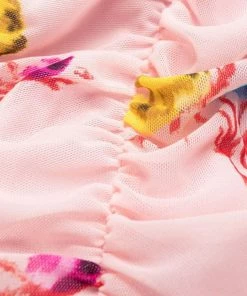 Ganni 'Floral Ruched Mini Dress'