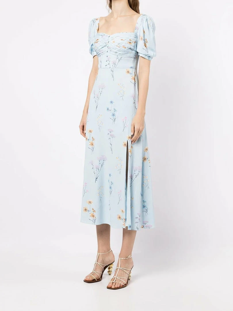 Self Portrait Clothing 'Floral Watercolour Stretch Crepe Midi Dress' 7 Self Portrait Clothing 'Floral Watercolour Stretch Crepe Midi Dress'