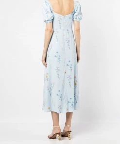 Self Portrait Clothing 'Floral Watercolour Stretch Crepe Midi Dress' 18 Self Portrait Clothing 'Floral Watercolour Stretch Crepe Midi Dress'