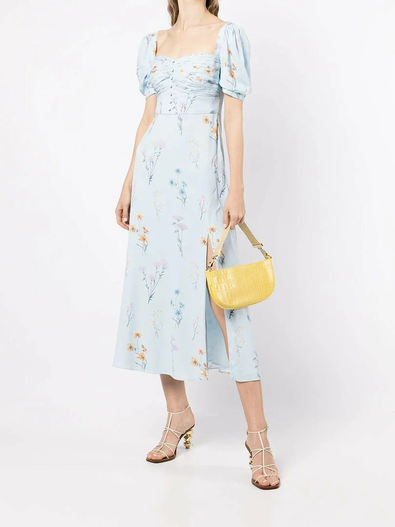 Self Portrait Clothing 'Floral Watercolour Stretch Crepe Midi Dress' 6 Self Portrait Clothing 'Floral Watercolour Stretch Crepe Midi Dress'