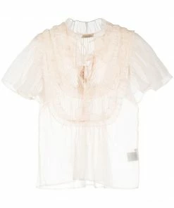 Stella Nova 'Florra' Sheer Ruffle Blouse Clothing