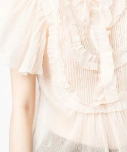 Stella Nova 'Florra' Sheer Ruffle Blouse Clothing