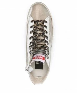 Golden Goose Shoes 'Francy' Gold High-Top Sneakers