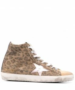 Golden Goose ‘Francy’ Leopard High Top Sneakers