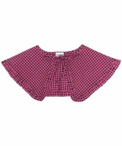 Ganni 'Gingham Ruffled Collar'