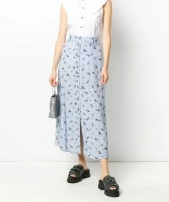 Ganni White 'Organic Cotton Sleeveless Blouse'