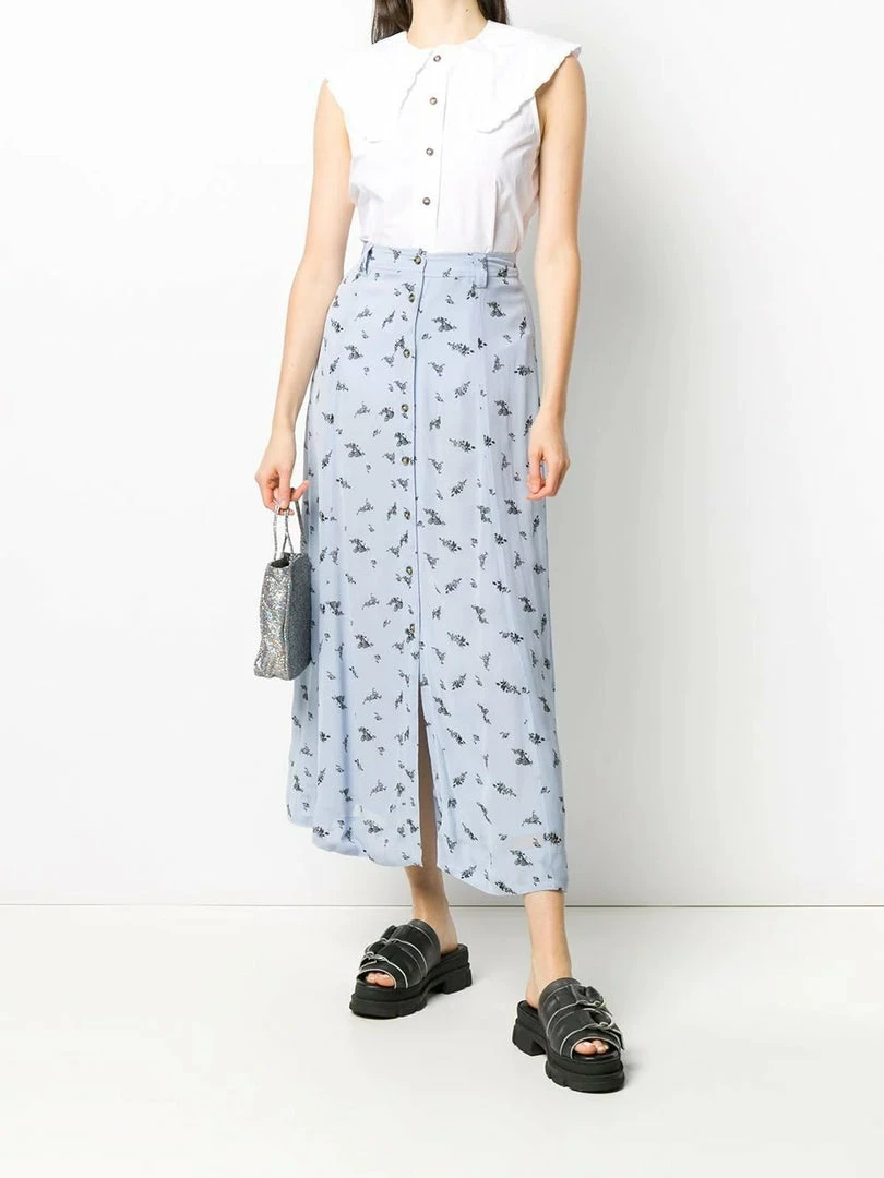 Ganni White 'Organic Cotton Sleeveless Blouse' 4 Ganni White 'Organic Cotton Sleeveless Blouse'