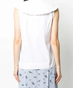 Ganni White 'Organic Cotton Sleeveless Blouse' 10 Ganni White 'Organic Cotton Sleeveless Blouse'