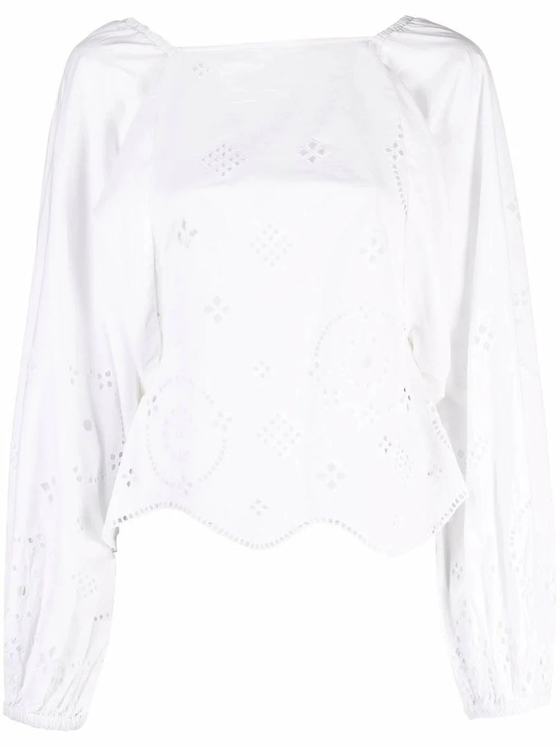 Ganni ‘Open Back Embroidered Blouse’ 18 Ganni ‘Open Back Embroidered Blouse’