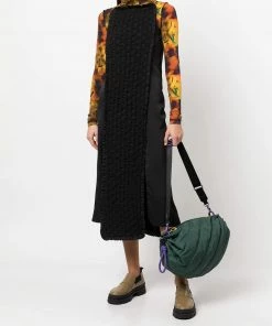 Ganni 'Smock Panelled Midi Slip Dress'