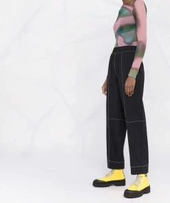 Ganni Black 'Cotton Crepe Trousers' 13 Ganni Black 'Cotton Crepe Trousers'