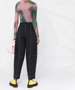 Ganni Black 'Cotton Crepe Trousers' 15 Ganni Black 'Cotton Crepe Trousers'