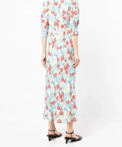 Rixo London 'Gemma' Collage Floral Midi Dress