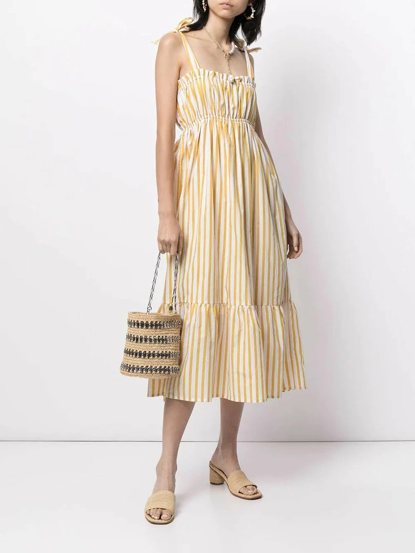 Faithfull The Brand 'Gia' Stripe Midi Dress Clothing 4 Faithfull The Brand 'Gia' Stripe Midi Dress Clothing