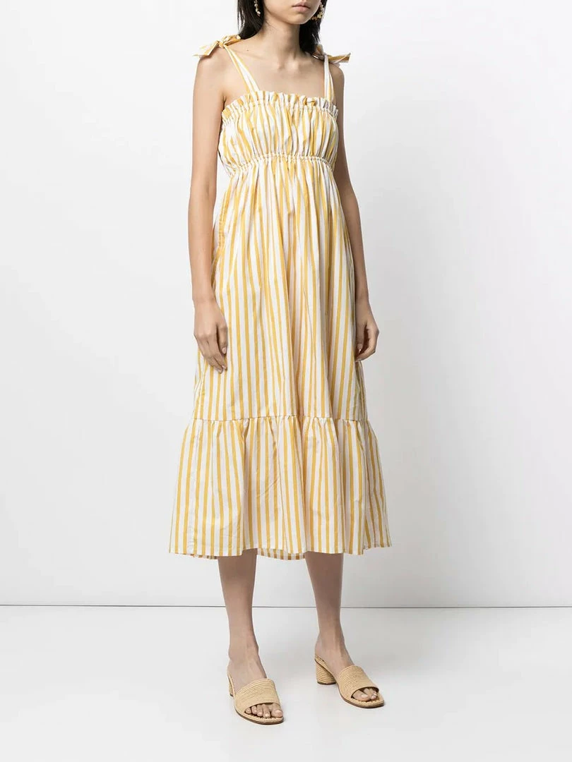 Faithfull The Brand 'Gia' Stripe Midi Dress Clothing 5 Faithfull The Brand 'Gia' Stripe Midi Dress Clothing