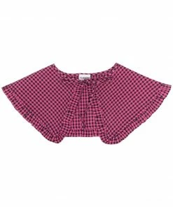 Ganni 'Gingham Ruffled Collar'
