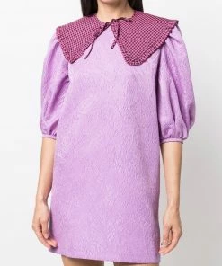 Ganni 'Gingham Ruffled Collar'