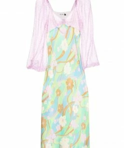 Rixo London 'Gio' Polka Dot Floral Midi Dress