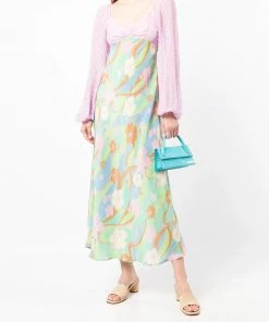 Rixo London 'Gio' Polka Dot Floral Midi Dress