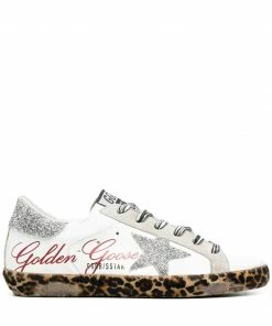 Golden Goose 'Superstar' Leopard Sole Trainers