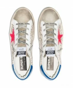 Golden Goose Shoes ‘Super-Star’ Distressed Leopard Sneakers