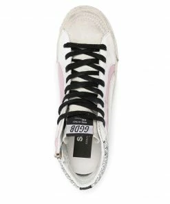 Golden Goose Shoes ‘Metallic Pink Glitter High Top Sneakers’