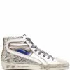 Golden Goose Shoes 'Gold Glitter Slide Sneakers'