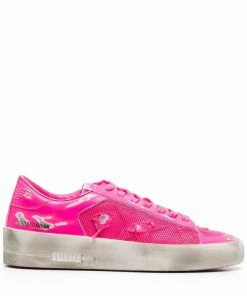 Golden Goose 'Pink Distressed Trainers'