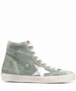 Golden Goose Green 'Francy' High Top Trainers Shoes
