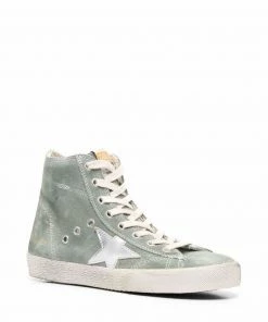 Golden Goose Green 'Francy' High Top Trainers Shoes